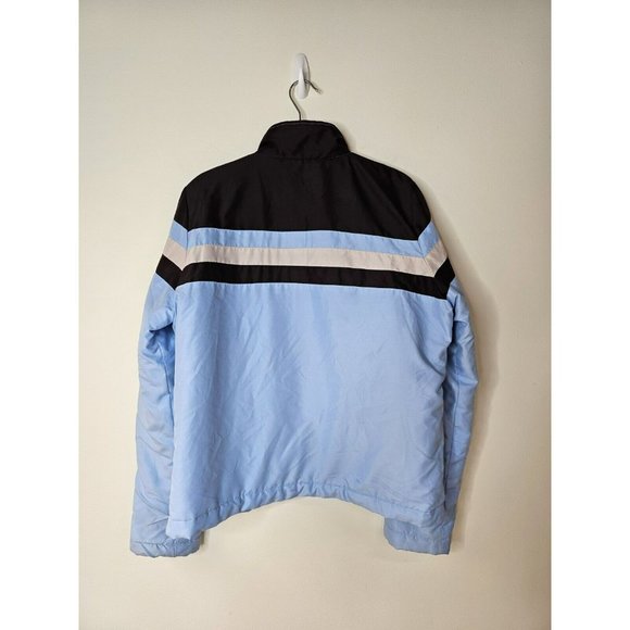 RUNNING BARE lightly padded jacket women's size 12 retro 70s 80s brown blue - Picture 9 of 9